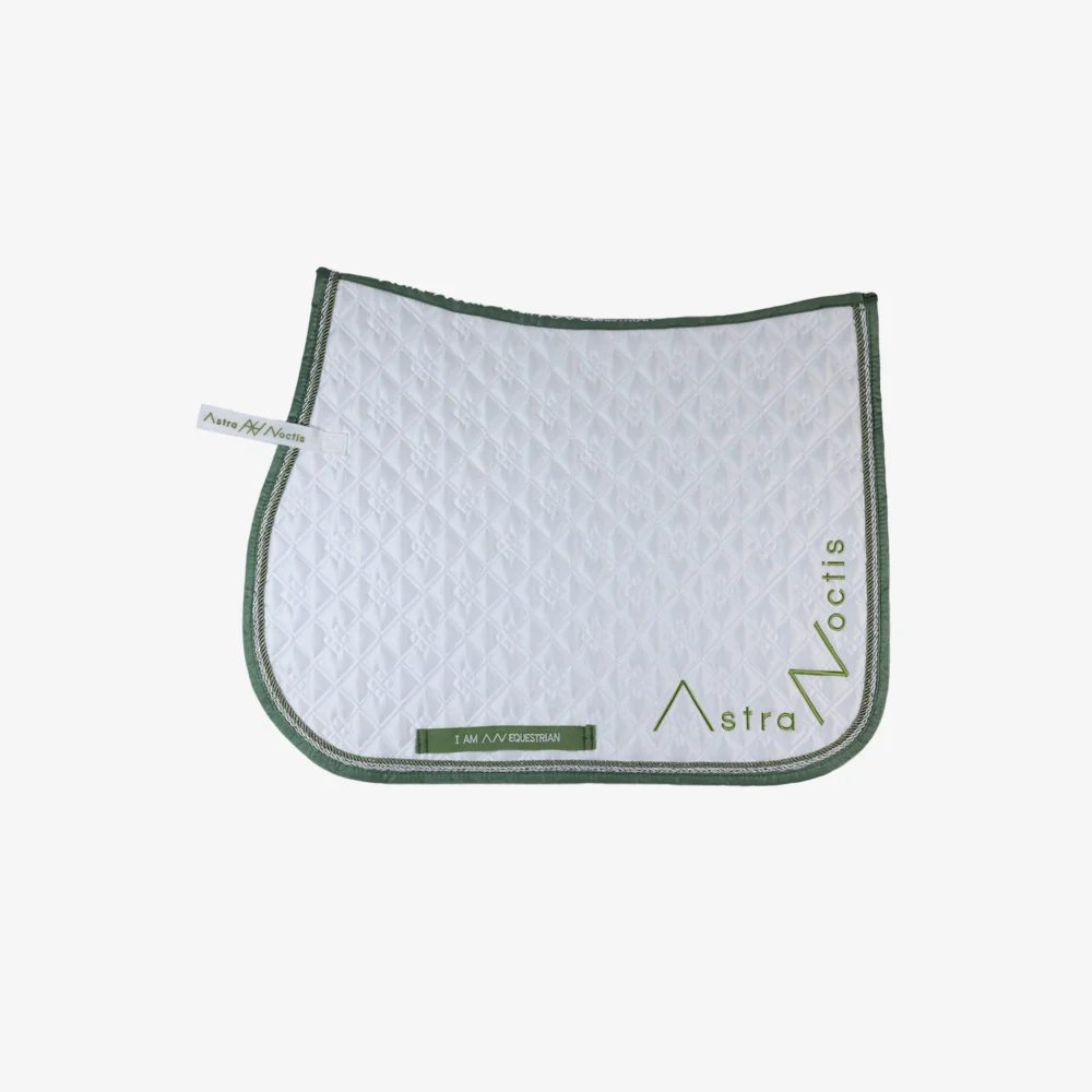 Sumatra Jump Saddle Pad White | Sage